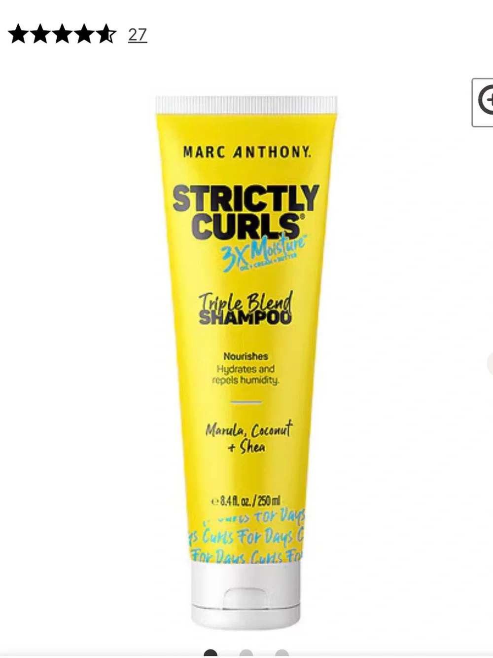 Marc Anthony Strictly Curls Triple Blend Shampoo - Yellow Tube